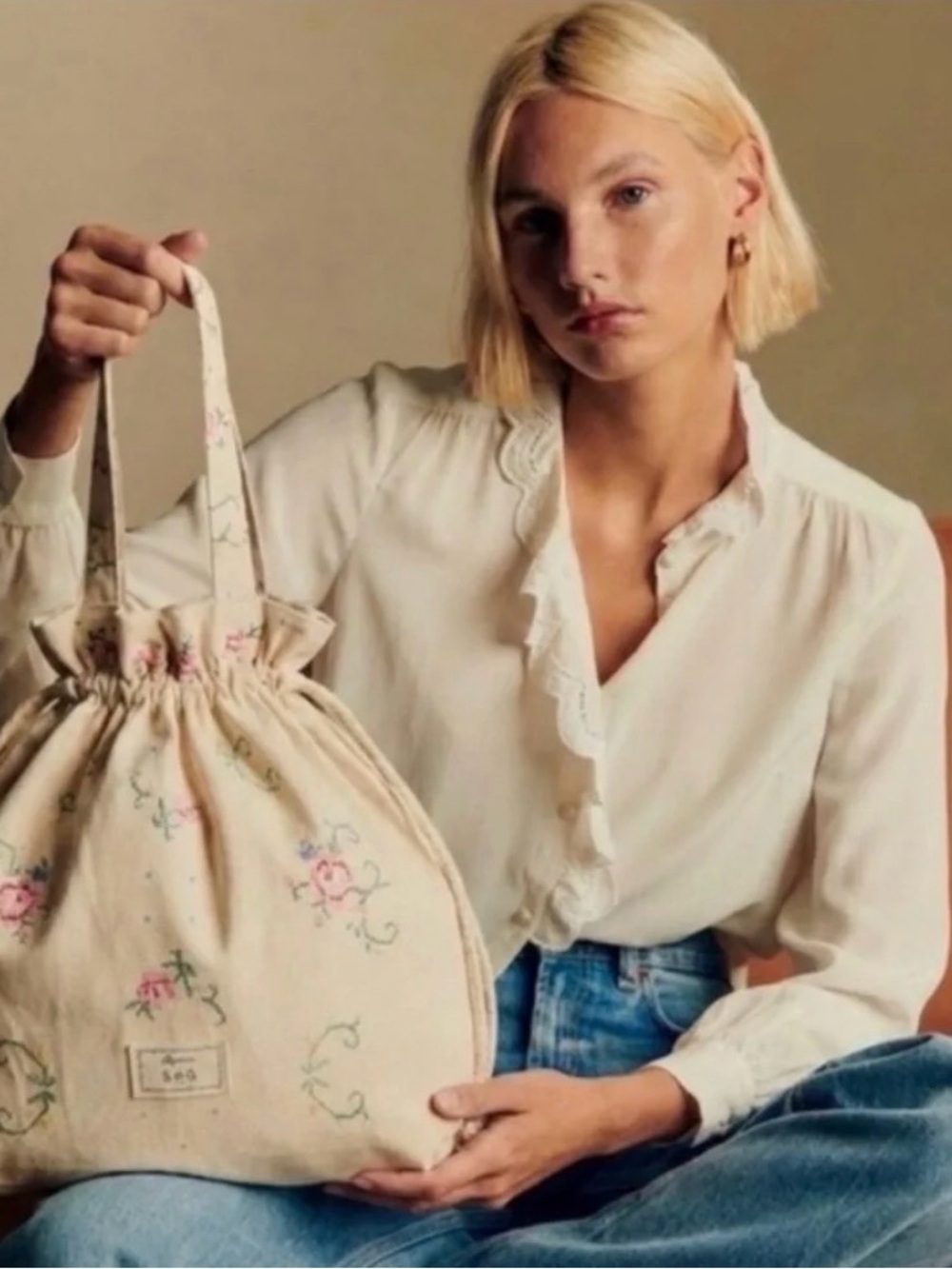Sezane Sea NY limited edition Canvas Tote